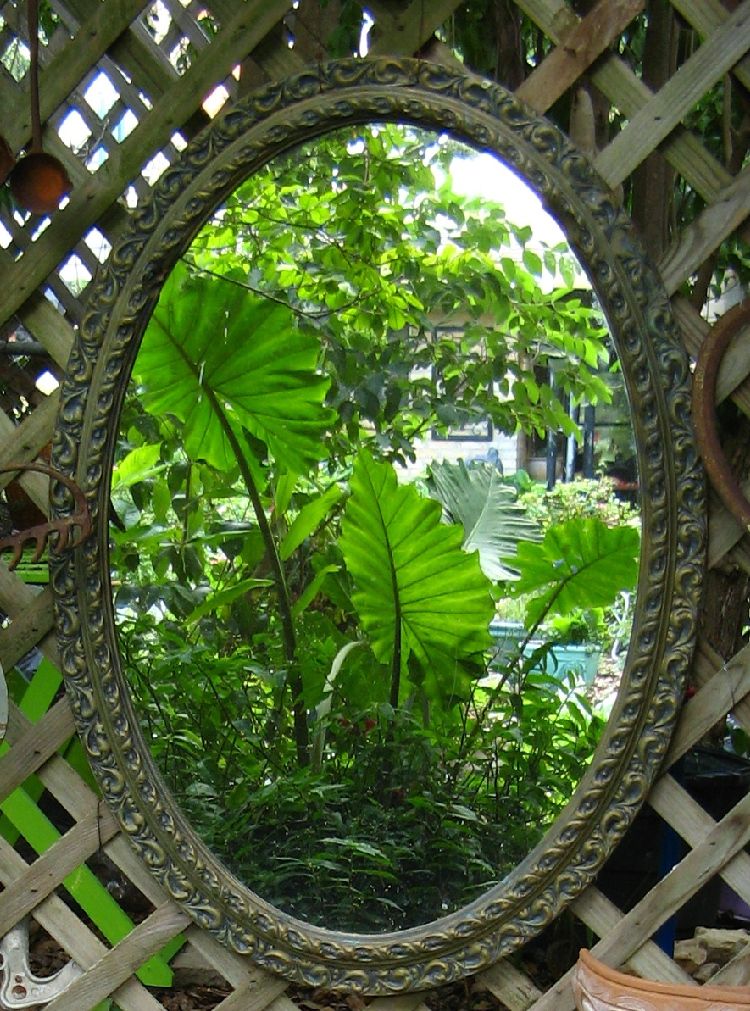 Mirrors in the garden